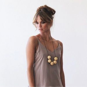 Taupe Chiffon Dress